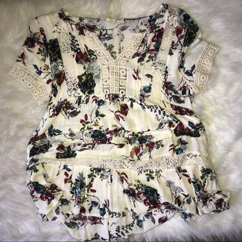 Floral babydoll tunic